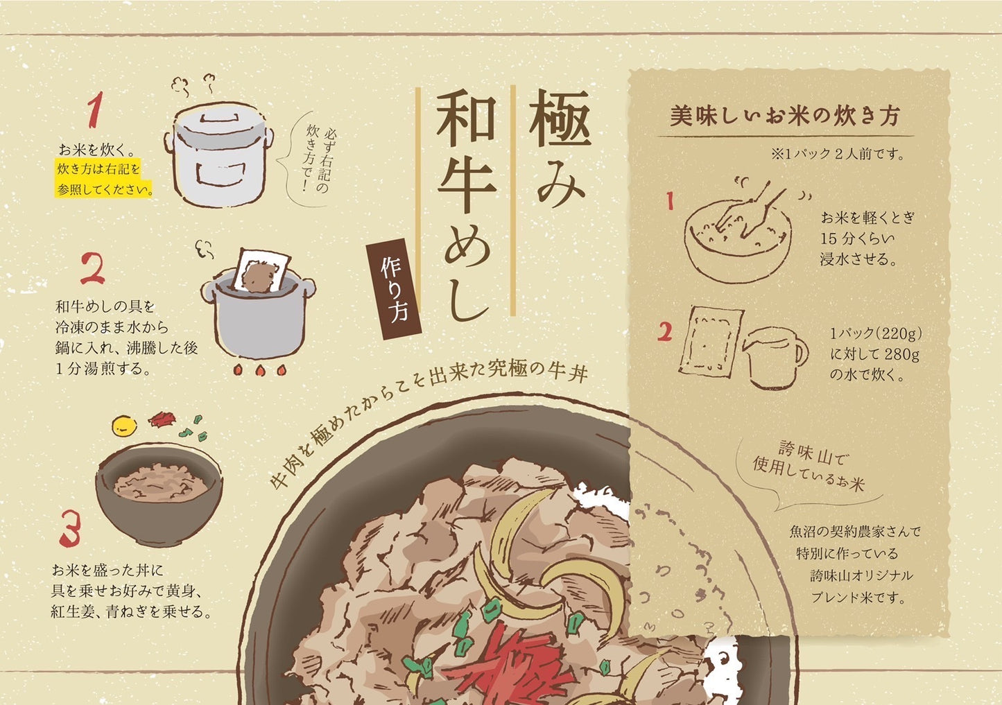 《販売終了》【誇味山】厳選目利き 〜極み和牛めし〜 4食セット/2食セット